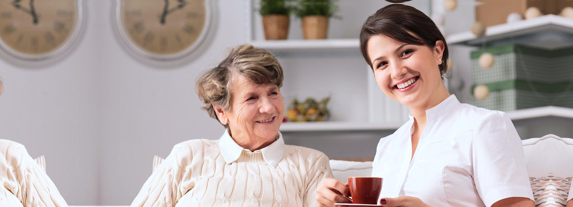 lovely grandma and her caretaker